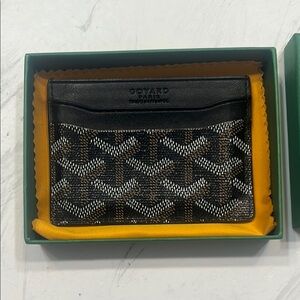 Goyard Black and White Patterned Card Holder